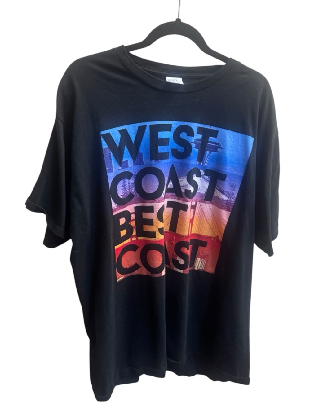 PORT & COMPANY WEST COAST BEST COAST Short Sleeve Men’s XXL Tshirt NWOT Black